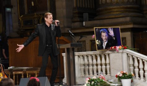 Fans at Tribute to Johnny Hallyday for his 75th birthday at Madeleine church on June 15, 2018 in Paris, France. Photo by Alain Apaydin/ABACAPRESS.COM  | 641082_034 Paris France